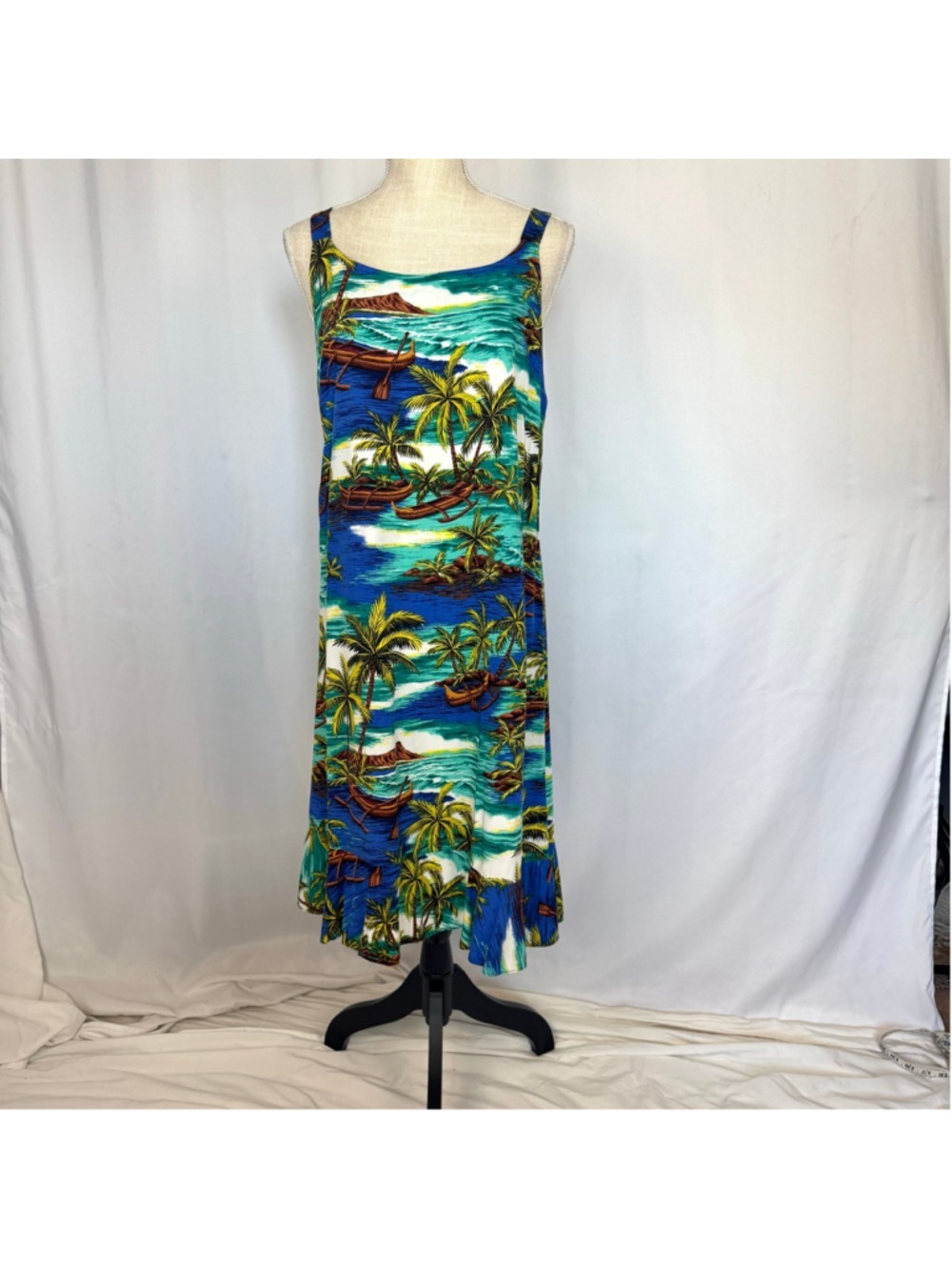 Vintage Hawaiian Mini Dress Bishop St Women’s L